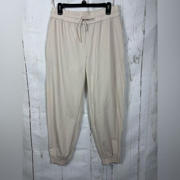 Spyder Active Jogger Pants Ivory Ecru High Waist Pockets Pull On Size M - Picture 6 of 12